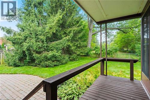 Covered Deck off of the Sunroom - 1529 Wembury Road, Mississauga, ON 
