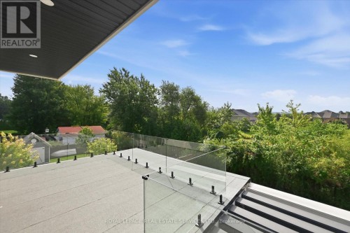 Balcony w/Glass Panels Overlooking the Front Yard - 36 Windemere Road, Hamilton, ON 