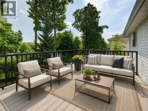VIRTUALLY STAGED Upper level (main floor) composite deck - 26 Stanmore Avenue, Kitchener, ON 