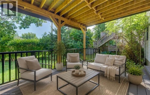 VIRTUALLY STAGED Lower level composite deck - 26 Stanmore Avenue, Kitchener, ON 