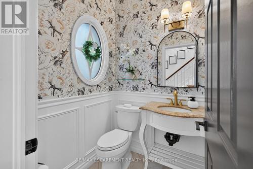 Updated powder room - 112 Fairwood Place W, Burlington, ON 