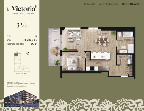 318-1227 Rue Charles-Albanel , Québec (Sainte-Foy/Sillery/Cap-Rouge), QC G1X 4V1 2