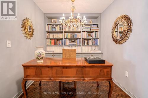 Custom bookshelves in den - furnished - 509 - 17 Michael Power Place, Toronto, ON 