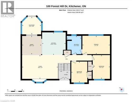 Floor plan - 100 Forest Hill Drive, Kitchener, ON 