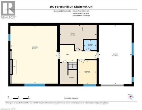 Floor plan - 100 Forest Hill Drive, Kitchener, ON 