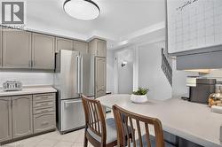 View of kitchen with access to basement - 
