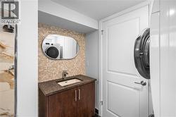 W/ stacked laundry - 