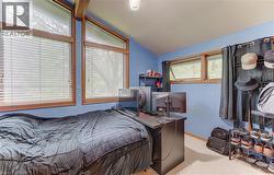 Dual windows with wood-finish frames - 