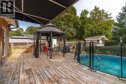 Large deck with on-ground pool - 