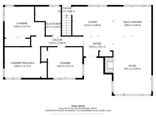 Plan (croquis) - 11  - 11A Rue Tassé, Sainte-Thérèse, QC 