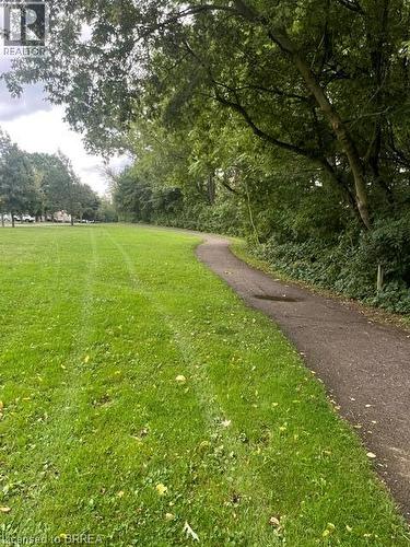 Expansive green space featuring a paved pathway and mature trees - 30 Proctor Avenue, Brantford, ON 