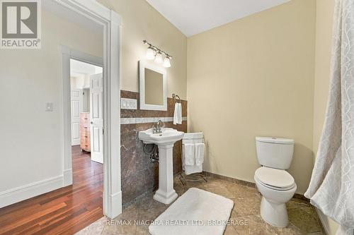 Second floor 3 PC bathroom with a tiled shower. - 8 Trafalgar Street, St. Catharines (Downtown), ON 