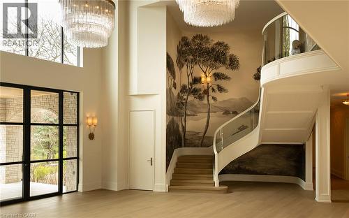 Foyer Staircase, Custom Mural - 3320 Guelph Line, Burlington, ON 