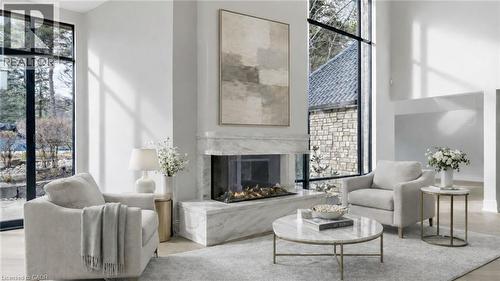 Virtually Staged, Living Room - 3320 Guelph Line, Burlington, ON 