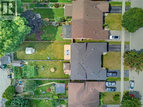 Arial view of the backyard - 42 Buchanan Crescent, Brantford, ON 