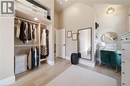 Built-in closet system with upper storage and recessed lighting - 57 Terrace Hill Street, Brantford, ON 