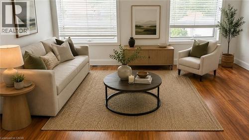 Virtually staged living space - 1 Wellington Street Unit# 308, Brantford, ON 