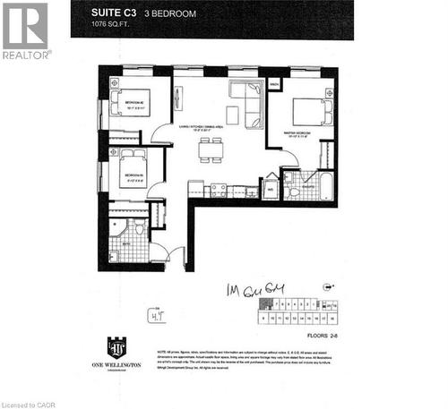 Floor plan - 1 Wellington Street Unit# 308, Brantford, ON 