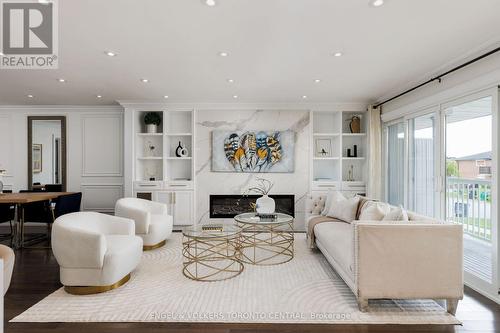 769 Annamore Road, Mississauga, ON - Indoor Photo Showing Living Room With Fireplace