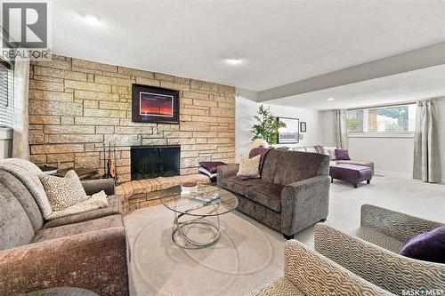 273 Carleton Drive, Saskatoon, SK - Indoor Photo Showing Living Room With Fireplace
