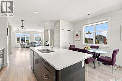 703 Meadows Boulevard, Saskatoon, SK - Indoor Photo Showing Kitchen With Double Sink With Upgraded Kitchen