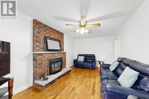 25 Malcolm Crescent, Brampton, ON - Indoor Photo Showing Living Room With Fireplace