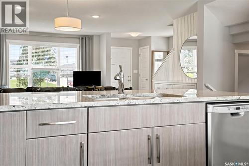 5485 Cade Street E, Regina, SK - Indoor Photo Showing Kitchen With Double Sink