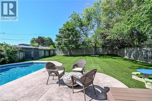 3 Kintyre Court, Caledonia, ON - Outdoor With In Ground Pool With Backyard