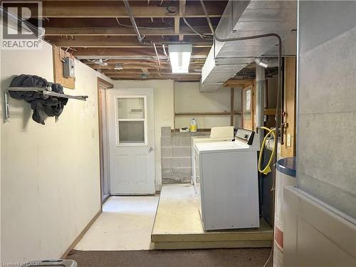 basement utility room - 100 Stanley Street, Simcoe, ON - Indoor Photo Showing Laundry Room