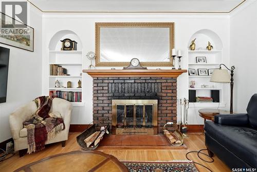 2700 19Th Avenue, Regina, SK - Indoor Photo Showing Living Room With Fireplace