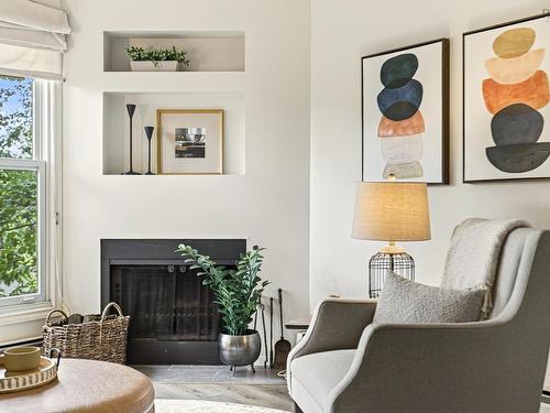 46 Old Ferry Road, Dartmouth, NS - Indoor Photo Showing Living Room With Fireplace