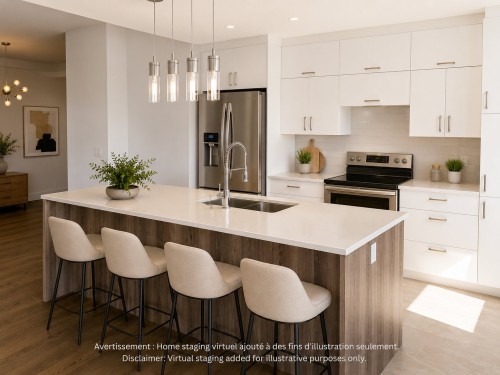 Kitchen - 502-4420 Boul. St-Jean, Dollard-Des-Ormeaux, QC - Indoor Photo Showing Kitchen With Double Sink With Upgraded Kitchen