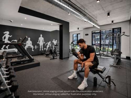 Exercise Room - 502-4420 Boul. St-Jean, Dollard-Des-Ormeaux, QC - Indoor Photo Showing Gym Room