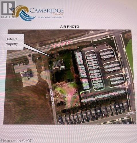 Air Photo. An aerial depiction of the property and its immediate surroundings, with specific labeling for identification - 915 Briardean Road, Cambridge, ON 