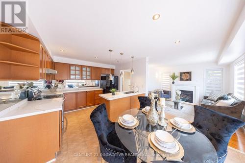 54 Carpendale Crescent, Ajax, ON - Indoor Photo Showing Dining Room With Fireplace