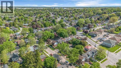 Lush treed streets with residential properties and neighborhood commercial buildings - 9 Aylmer Street, Brantford, ON 