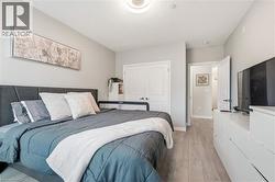 Light wood-finish flooring with a neutral color palette - 