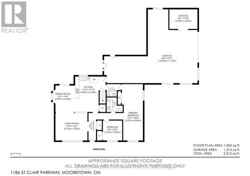 Floor plan does not show main 2 car garage space - 1186 St. Clair Parkway, St. Clair, ON 
