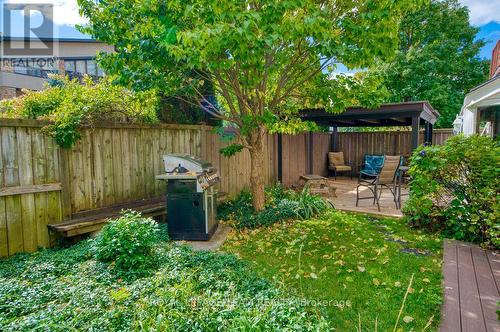 Private backyard with deck and pergola - 220 Ancaster Avenue, Ottawa, ON 