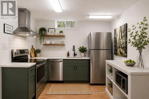 Virtually Reno a kitchen in basement - 3260 Woodcroft Crescent, Burlington, ON 