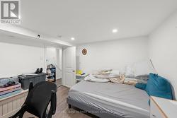 Pot lights above and space for desk. - 