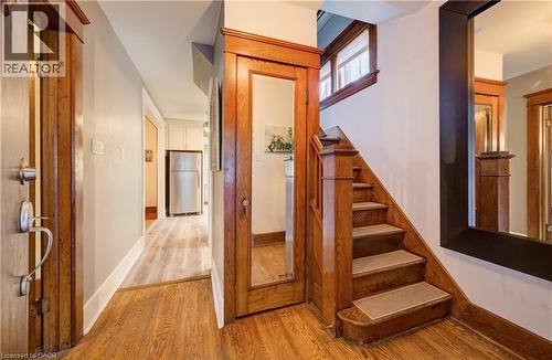 Wood-finish flooring throughout the entryway - 90 Brock Street, Kitchener, ON 