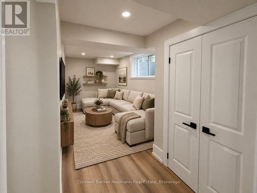 Basement Living - Virtually Staged - 157 South Creek Drive, Kitchener, ON 