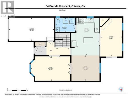 Floor Plan-Main Level - 34 Brenda Crescent, Ottawa, ON 