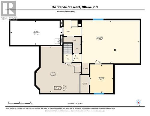 Floor Plan-Basement - 34 Brenda Crescent, Ottawa, ON 