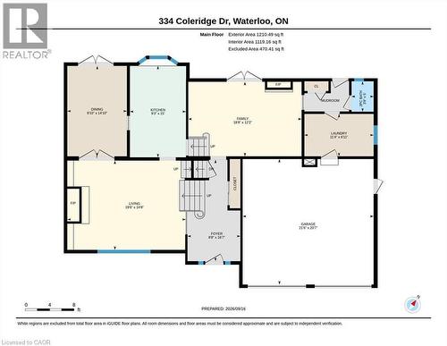 Floor plan - 334 Coleridge Drive, Waterloo, ON 
