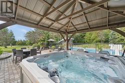 Covered Gazebo Hot Tub Area - 