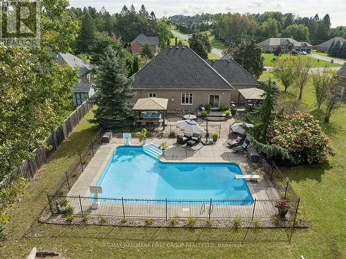 Rear of Property - Aerial View - 33 Deerfield Drive, Hamilton Township, ON 