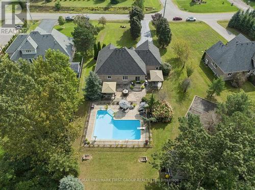 Rear of Property - Aerial View - 33 Deerfield Drive, Hamilton Township, ON 