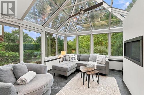 4 season solarium with gas fireplace - 2182 Margot Street, Oakville, ON 